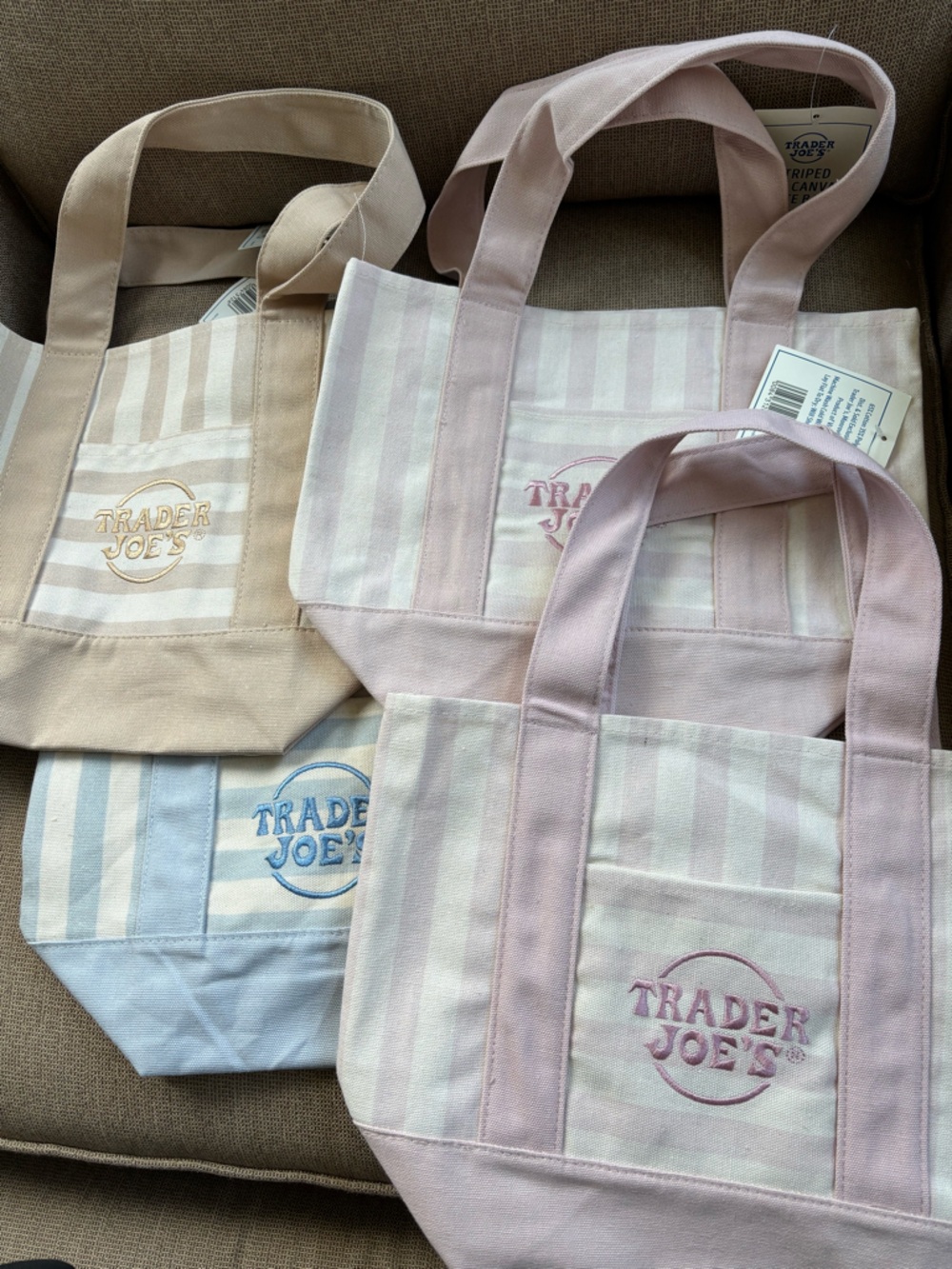 NWT Lot of 4 Trader Joe’s Mini Tote Bags